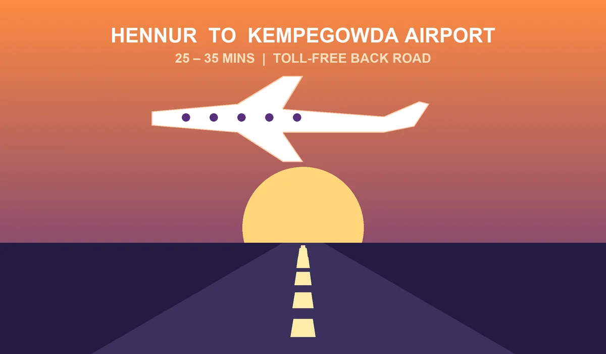 Sobha Hennur Airport Connectivity - route to Kempegowda International Airport