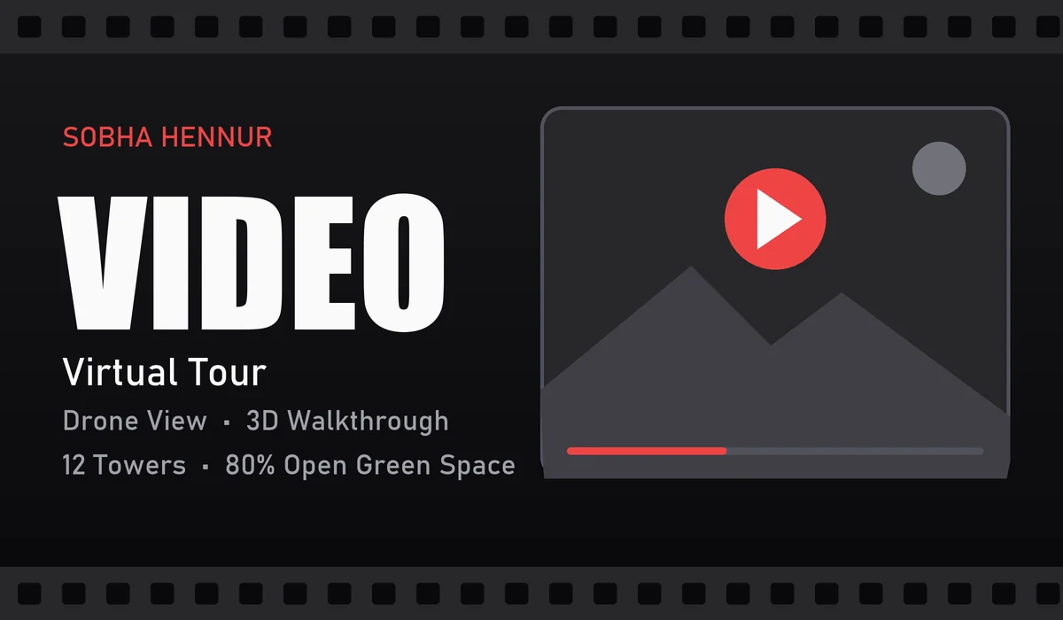 Sobha Hennur Video - drone view and virtual walkthrough of the project